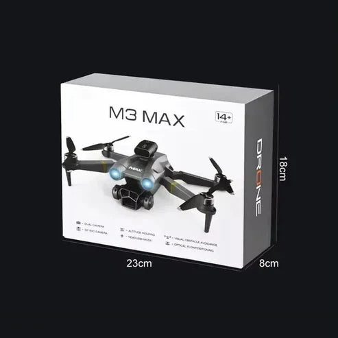 M3 Max Drone – 4K HD Camera, Dual Lens, Foldable & GPS Control