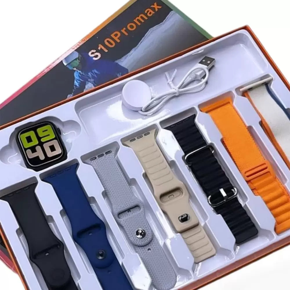 "S10 ProMax 7-in-1 Strap Combo – One Watch, Endless Styles"